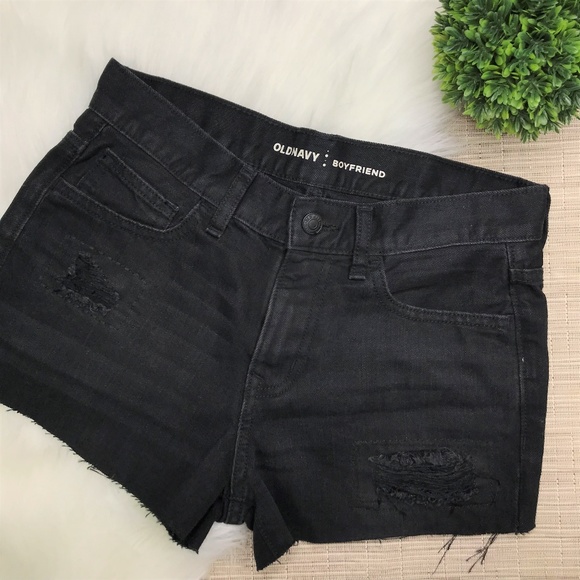 old navy black jean shorts